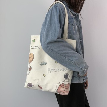 書包女初中生年新款ins風日系 帆布韓系單肩包女大容量高中