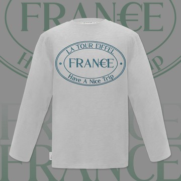 橢圓France字樣長TEE