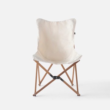 奧可利可折疊蝴蝶椅 米白