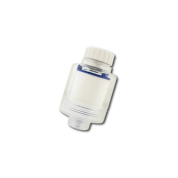QSPA 透明款 沐浴過濾器1入 過濾鏽垢減少餘氯 浴室蓮蓬頭規格 高密度pp濾棉 亞硫酸鈣濾心 簡易安裝於衛浴龍頭或結合花灑頭使用之濾水器