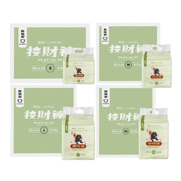 PureBaby 波比 植萃抑菌接財褲-黏貼型 S/M/L/XL 8袋/箱 (4款尺寸可選)