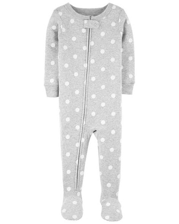 Baby 1-Piece Polka Dot Snug Fit Cotton Footie PJs