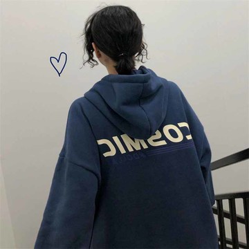 超火cec衛衣女秋冬waitmore加絨加厚外套韓版ins潮學生寬松上衣服