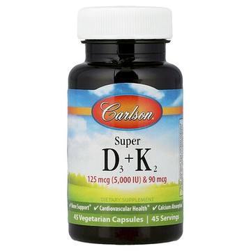 Carlson, 超級 D3 + K2，45 粒素食膠囊
