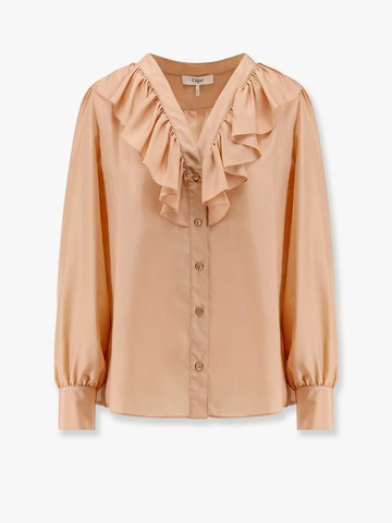 Silk shirt with rouches - CHLOE' - gender_Woman