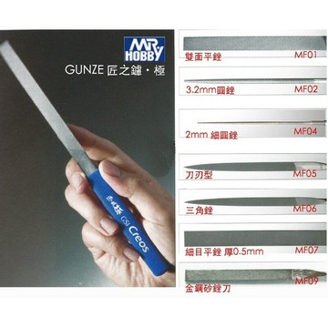 【鋼普拉】MR.HOBBY 郡氏 GUNZE 匠之鑢．極 精密銼刀 丸φ3.2mm MF02 MF-02 圓挫刀