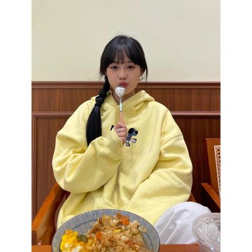 純棉銀狐絨薄款連帽衛衣女秋冬季寬松潮牌卡通設計感小眾慵懶外套