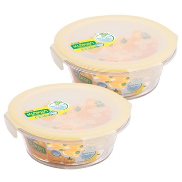 KOMAX 保鮮盒 圓 670ml  2個  1個容器 + 1個蓋子