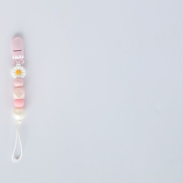 5顆 無字 雛菊 客製化奶嘴鏈