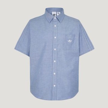 Adidas 愛迪達 Ss Shirt M KY5768 男 襯衫 藍 亞版 寬鬆 平織