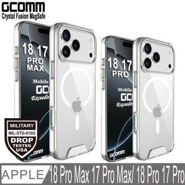 GCOMM iPhone 18 Pro Max 17 Pro Max / 18 Pro 17 Pro 磁吸晶透軍規防摔殼 Crystal Fusion MagSafe兼容