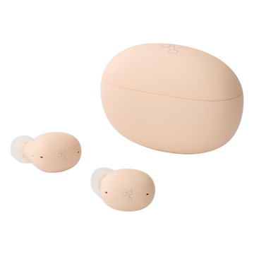 真無線藍牙耳機 Set 2個 單耳無縫切換 支援觸控操作 配戴舒適 IPX4 防水等級  AG-UZURA  白桃色
