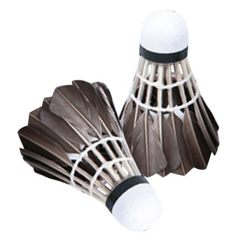 航宇實用4號羽毛球耐打穩定不易爛訓練比賽用球12只裝黑鵝毛