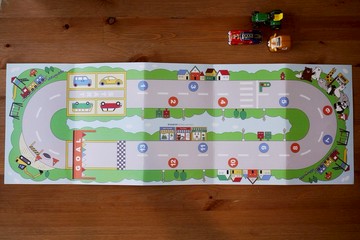 道路系列: 馬路街景著色遊戲雙面海報