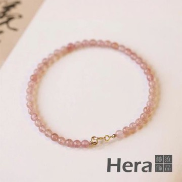 【HERA 赫拉】3mm極細粉草莓晶手鍊 H111040707