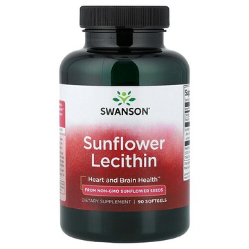 Swanson Vitamins, 葵花籽卵磷脂軟膠囊，90 粒（每粒 1,200 毫克）