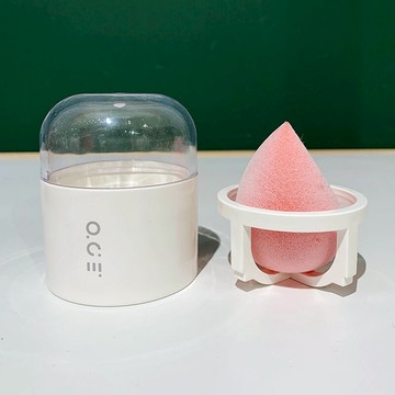 分立式防塵便攜設計 SwanLace好物 可拆分粉撲美妝蛋托支架收納盒