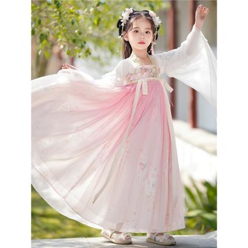 漢服女童2026新款古裝中國風兒童高端禮服裙古風超仙春秋襦裙唐裝