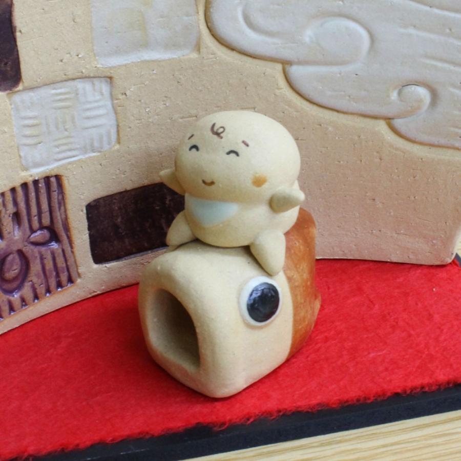 ちっちゃい鯉と子セット　陶器飾りF-162-1100
