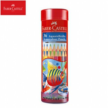德國 Faber-Castell 輝柏 115936 水性彩色鉛筆 (36色) (筒裝，附水彩筆、水杯)【APP滿額下單4%點數(單一帳號最高1000點)】7/31止