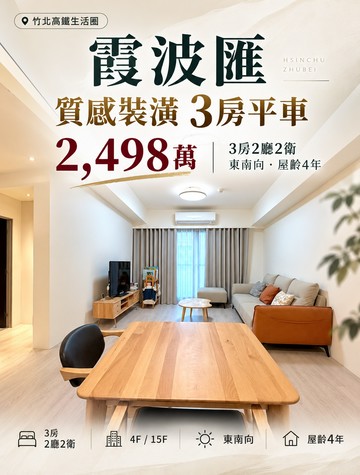良伴成家ᰔ霞波匯ᰔ華興三房平車｜新竹縣竹北市新光一街