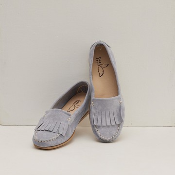 熱賣款再現 | 百搭質感・MIT手工 | Aurora 豆豆鞋 灰藍