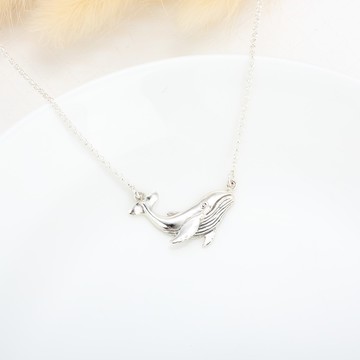 【Angel & Me】鯨生有妳 微笑 鯨魚 s925 純銀項鍊 聖誕 生日禮物