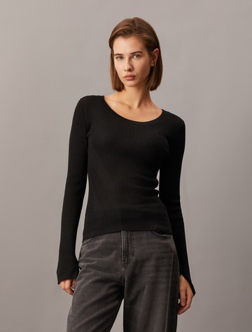 Calvin Klein 羅紋針織修身上衣