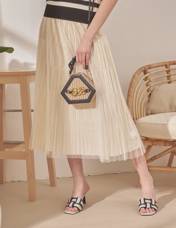 ★【喜芝梅】古典錯落層次感雙面穿百摺長裙(四色；F) 124023930