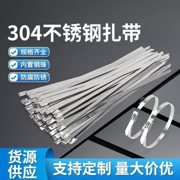 🔥臺灣出貨🔥304/201不鏽鋼紮帶自鎖式電線橋架耐高溫戶外防氧化防腐蝕【50條