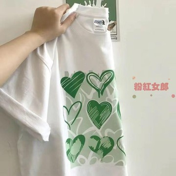 冰絲短袖t恤女古著短袖T恤男女夏季港味上衣服潮流百搭白色T恤潮t 大尺碼女裝 短袖上衣 氣質上衣 夏季女裝 韓版上衣