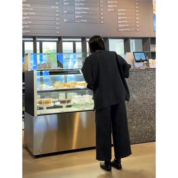 MUALLYCHEN 分秒俊逸 秋冬羊毛直筒八分褲西裝毛呢闊腿褲顯瘦靴褲