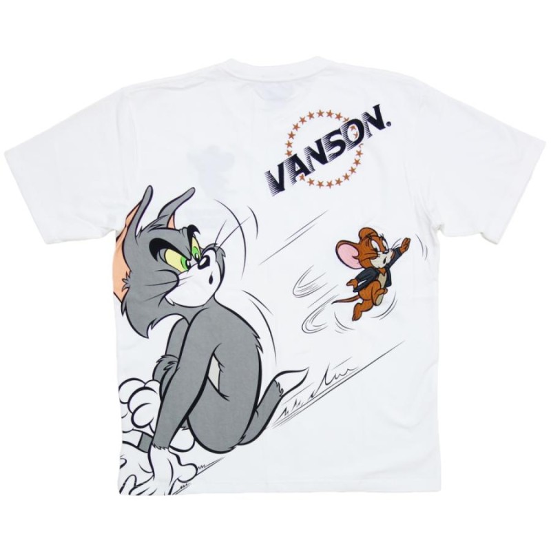 バンソン トムとジェリー コラボ 半袖 Tシャツ 白 TJV-2225 | LINE