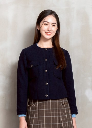 知性日誌羊毛軟呢短大衣