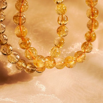 4A+ 金髮晶 招財 水晶 手鏈