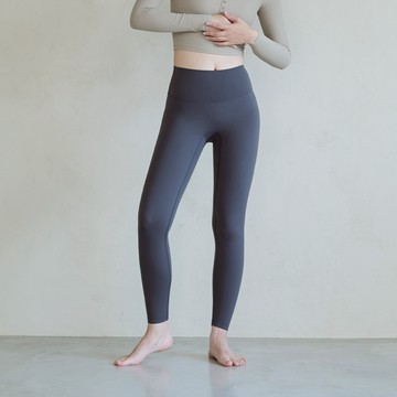 Seamless無縫款裸感全長運動褲-夜灰