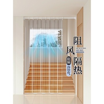 【贈伸縮桿+兩側磁吸】加高防風冷氣門簾 空調擋風隔斷簾 透明塑膠門簾 可調式冷氣簾幕 防塵節能 台灣製