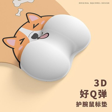 9號倉庫 創意滑鼠墊 護腕滑鼠墊 創意卡通鼠標墊護腕硅膠鍵盤膜可愛軟膠男女生辦公游戲大號桌墊子 超大鼠標墊 辦公滑鼠墊