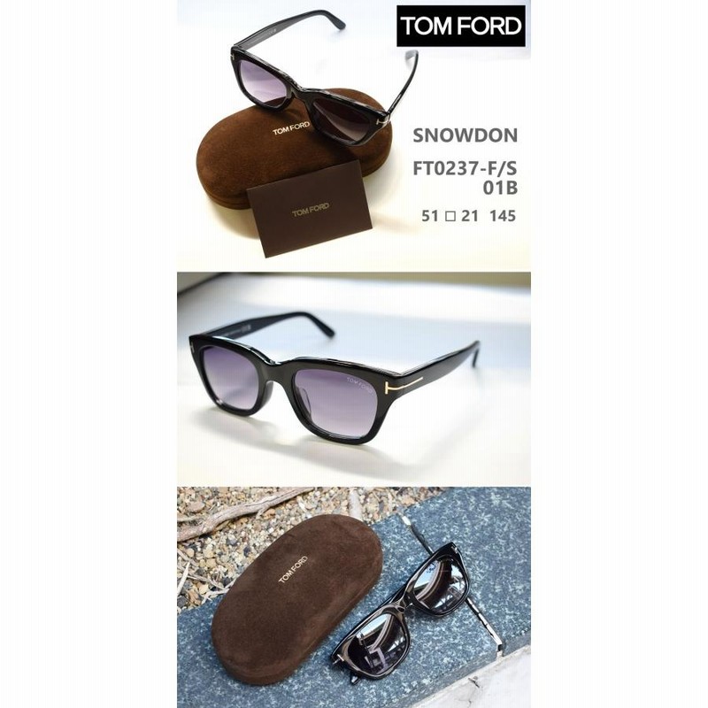 トムフォード サングラス FT0237-F/S 01B 51 ブラック TOM FORD