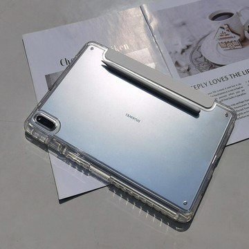 適用華為平板matepad11.5s保護套電腦air12亞克力透明防彎殼三折鑫弘-3C數碼