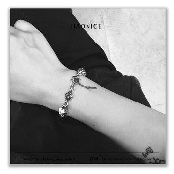 【HAO NICE】100%正品美國代購Chrome Hearts 克羅心 命運之骰 十字架元素手鍊 手環 附保卡