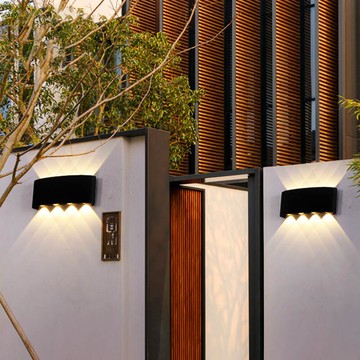 戶外防水壁燈雙向射燈LED門前燈室外庭院燈大門燈露臺陽臺花園燈