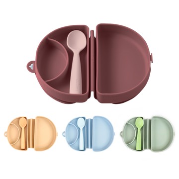 Miniware 輕鬆外出組(合掌包矽膠盒+湯匙) Fold&Scoop(多色可選)