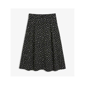 諾諾E站 【MK】秋裝 時尚氣質淑女修身顯瘦高腰A字波點雪紡半身裙