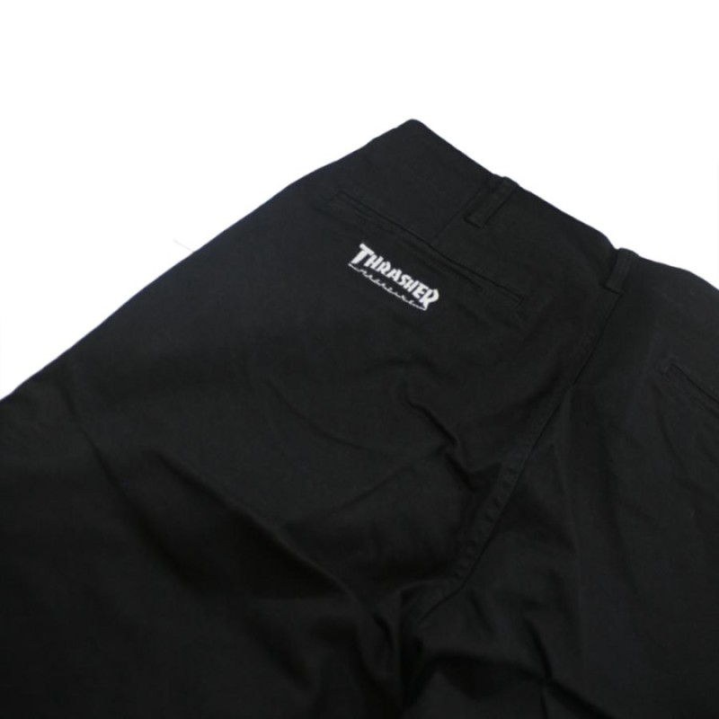 スラッシャー THRASHER CVC STRETCH テーパード パンツ ブラック