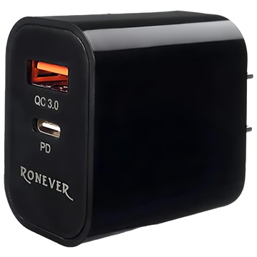 RONEVER 20W PD電源供應器  黑色  1盒