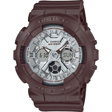 CASIO 卡西歐 BABY-G 黑巧克力雙顯手錶 BA-130SW-5A