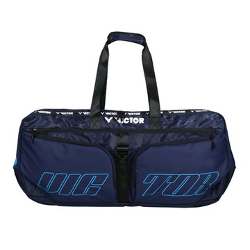 VICTOR 6支裝矩形包-拍包袋 羽毛球拍 裝備袋 肩背包 手提袋 羽球拍 勝利 BR3650-B 丈青水藍白