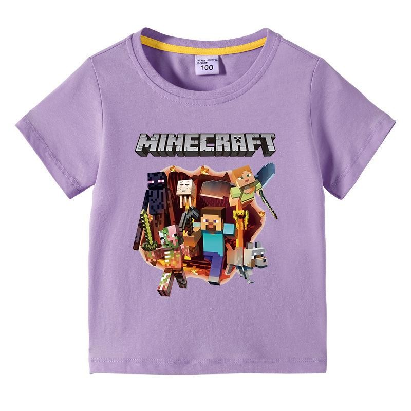 Tシャツ子供 MINECRAFT マインクラフトトップス 半袖 男の子 女の子