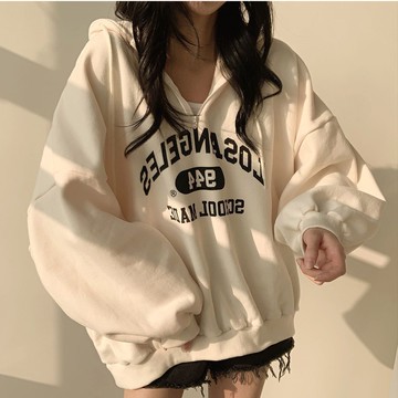 💕甜心大尺碼💕大尺碼拉鏈連帽衛衣女2025新款秋冬款刷毛厚款薄款春秋寬松oversize帽T